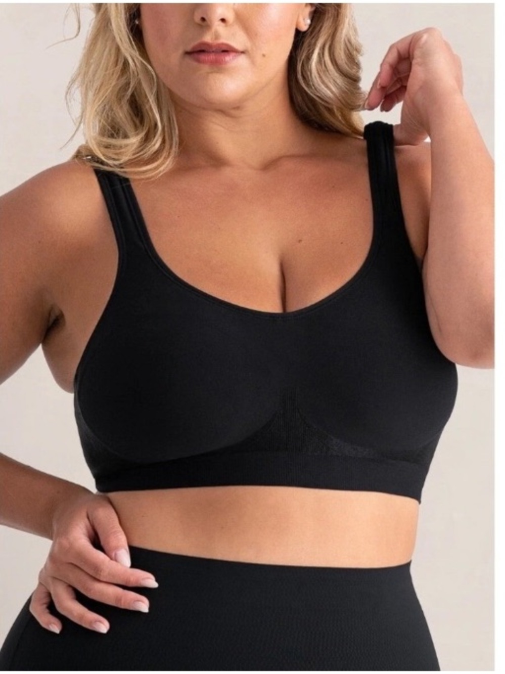 NWT TrueKind Everyday Comfort Wireless Shaping Bra Black XL